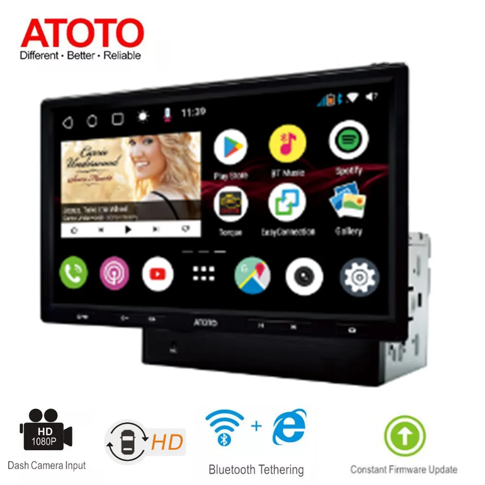 ATOTO S8 Премиум 10 дюймов плавающий QLED дисплей 2 Din Android автомобильный GPS-навигатор