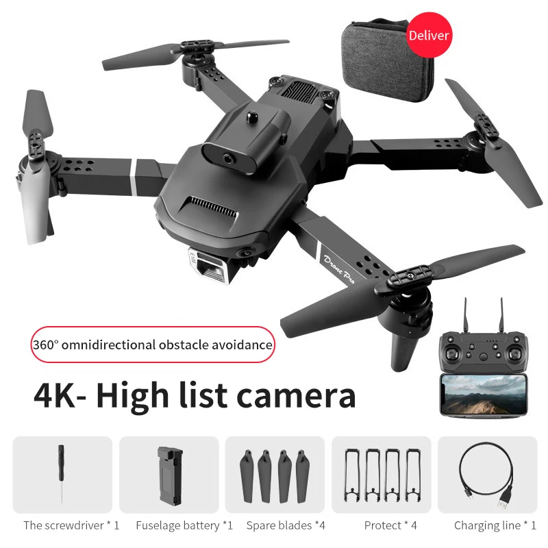 

2023 NEW E100 Mini Drone 4k Profesional HD Camera Fpv WiFi Dron With Obstacle Avoidance Rc Helicopter Folding Quadcopter Toys