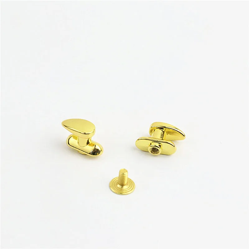 50pcs 6x12mm Screw Rivet Studs Button Nail Metal Buckles Screw For Bag Hardware Handbag Decor Leather Craft Accessories