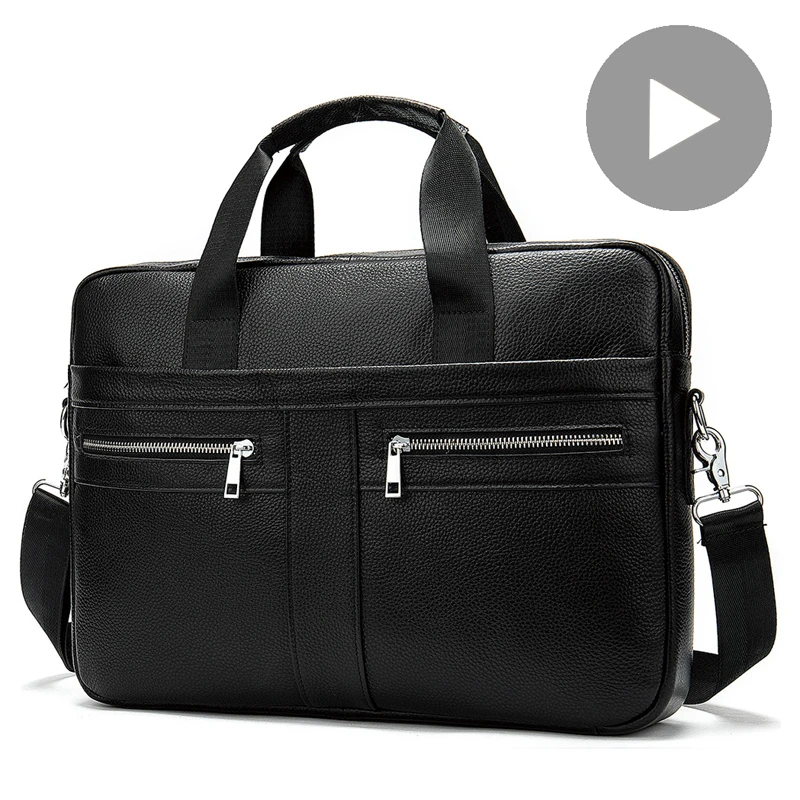 

Genuine Leather Business Messenger Women Men Bag Tote Briefcase For Documents A4 Shoulder Handbag Male Female Laptop Brief Case