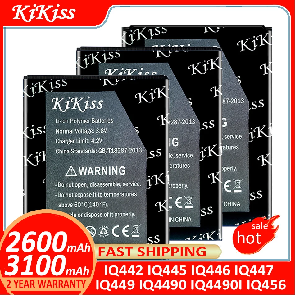 

KiKiss Battery For Fly IQ442 Quad Miracle 2 Miracle2 ii IQ445 IQ446 IQ447 IQ449 IQ4490 IQ4490I IQ456 Batterij + Track NO