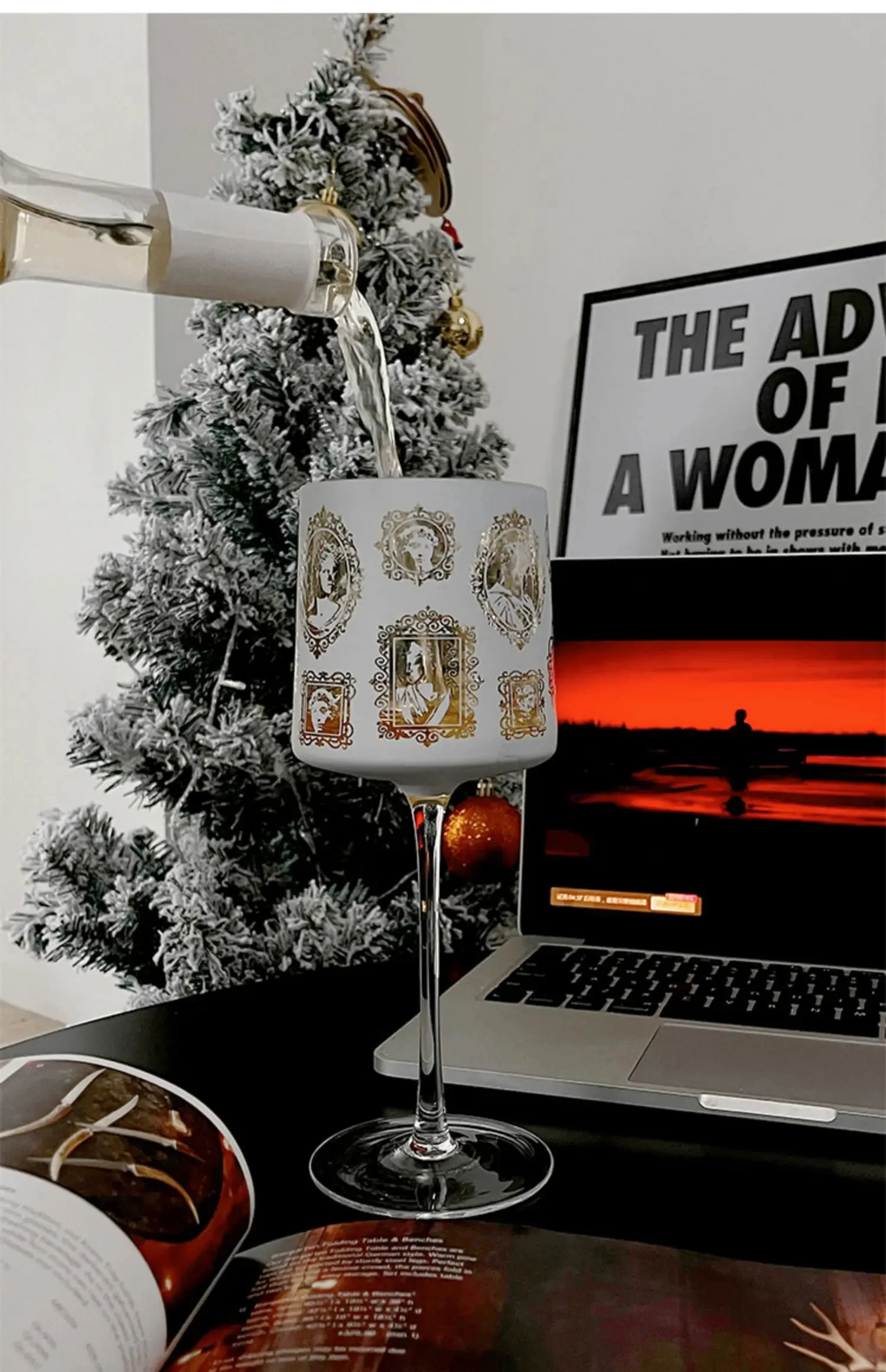 Гальванический узор Романтический бокал для красного вина Чашка виноградного