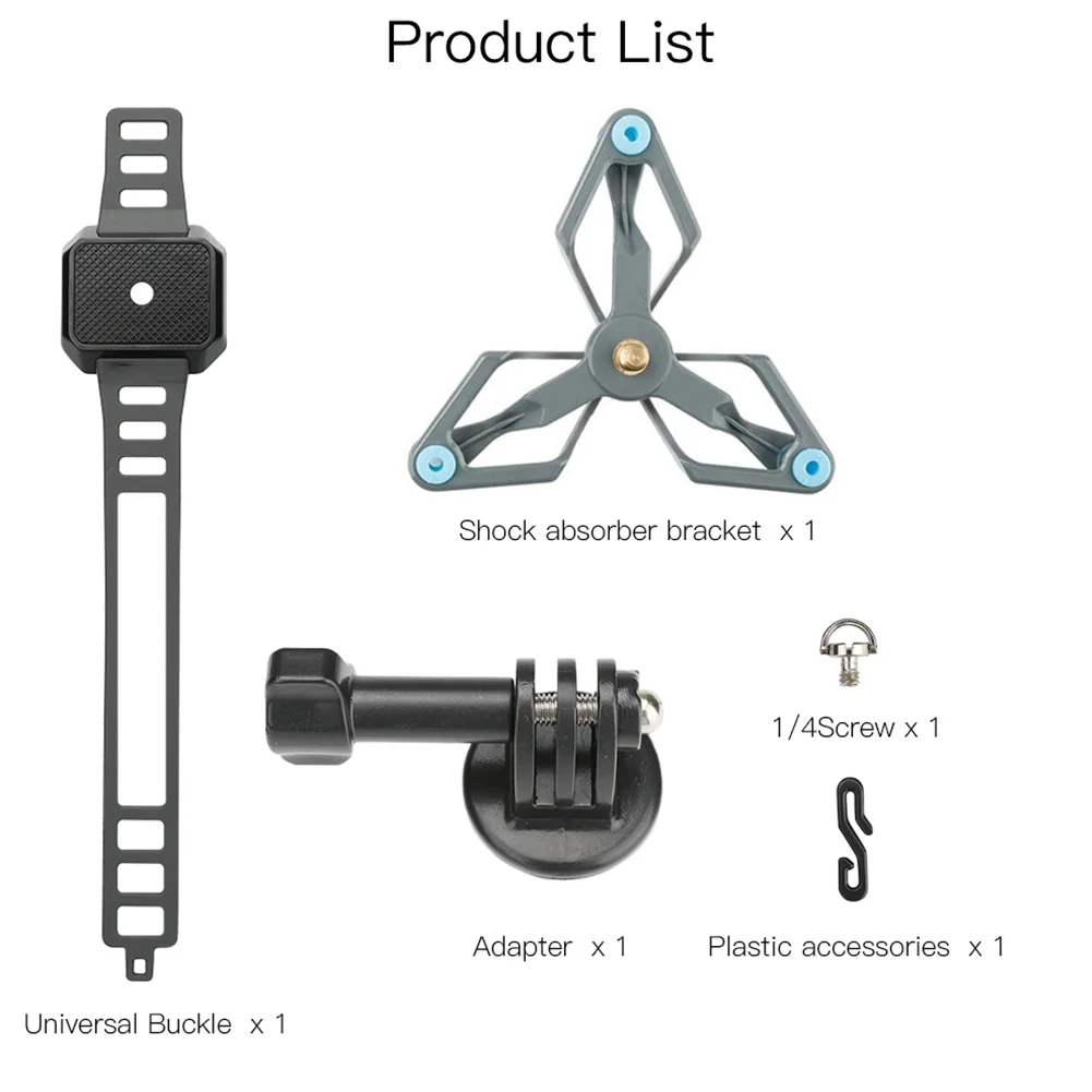

Drone Accessories Action Panoramic Cameras Multifunction Safe 1/4" Extension Equipment Easy Install Shock Absorption Bracket