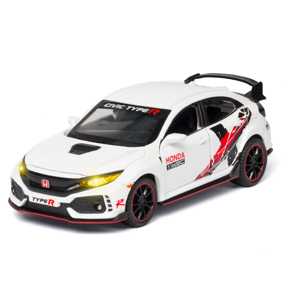 1:32 HONDA CIVIC TYPE-R Diecast &amp Toy Транспорт металлическая модель автомобиля со звуком