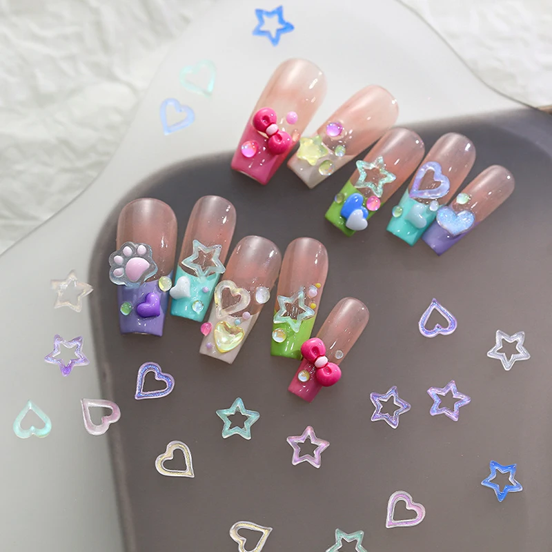 50 шт. декоративные матовые подвески для ногтей