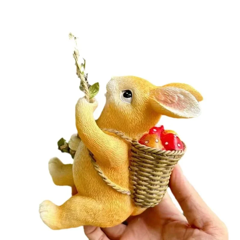 

Resin Rabbit Climbing Rabbit Wall Hanging Homestay Outdoor Garden Bunny Courtyard Climbing Trees Landscaping Easter Rabbit