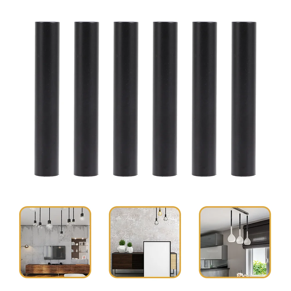 

6 Pcs Chandelier Casing Crystal Iron Lamp Tube Light Bulb Socket Cover Base Wrought Accessories