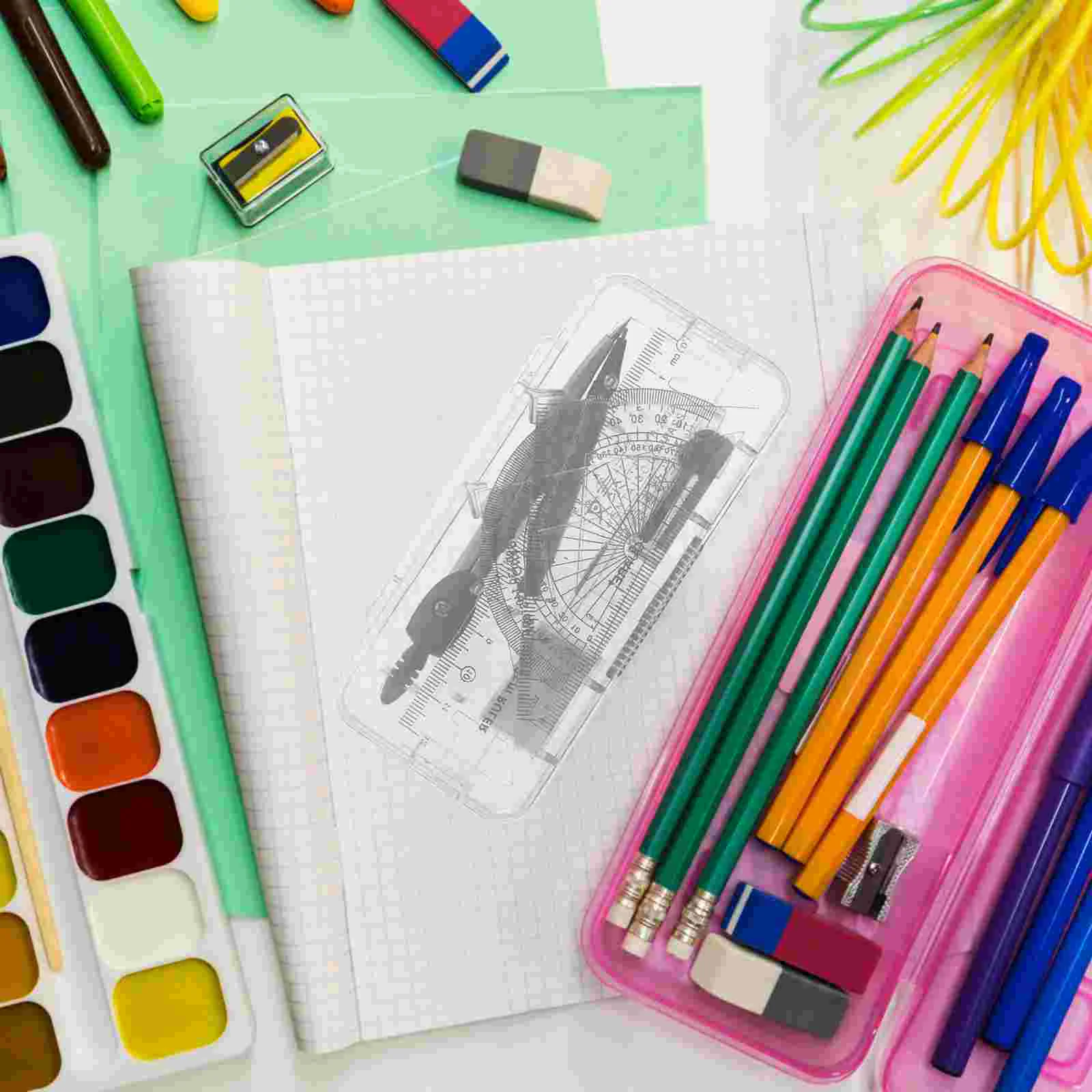 Zestaw kompasu M&ampG Linijka pomiarowy Nauka Profesjonalny wielofunkcyjny zestaw narzędzi do rysowania i linijka Osiem sztuk HB