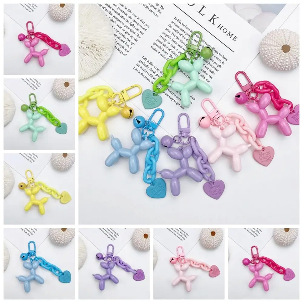 Милый женский брелок с колокольчиком акриловые брелки любовным щенком длинные