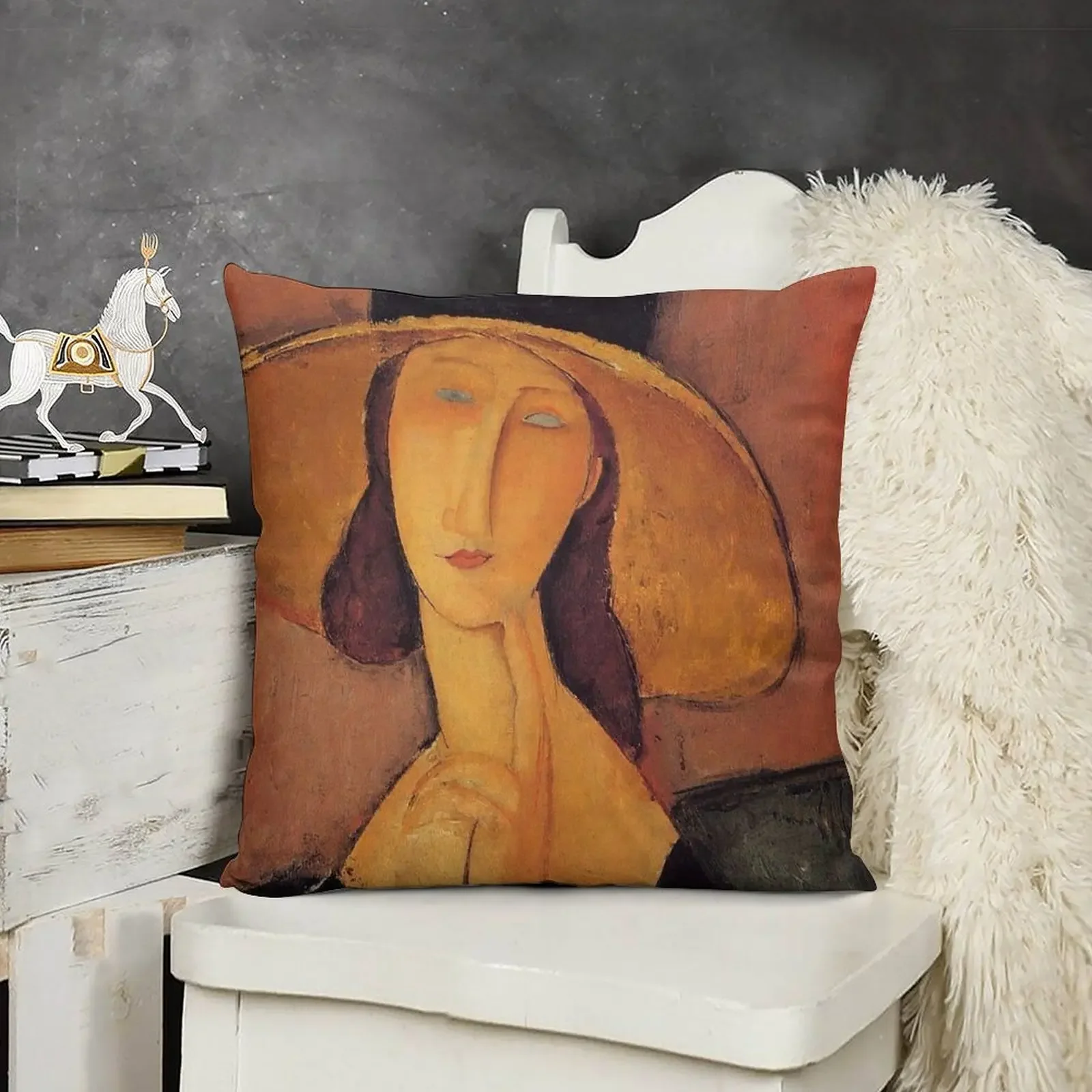 Винтажная подушка Amedeo Modigliani-женщина со шляпой c1920 художественная декоративная