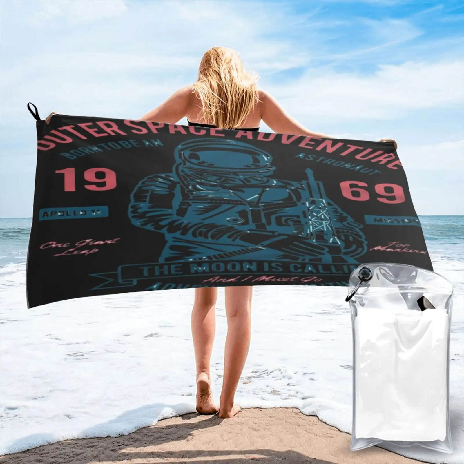 

Outer Space Adventure 69 Spazio Beach Towel Beach For The Beach Bathrobe Woman Baby Towel Hand Towels Bath-House Beach Blanket