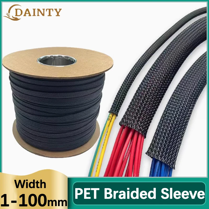 

Черная эластичная тканевая трубка из ПЭТ 1-100 мм