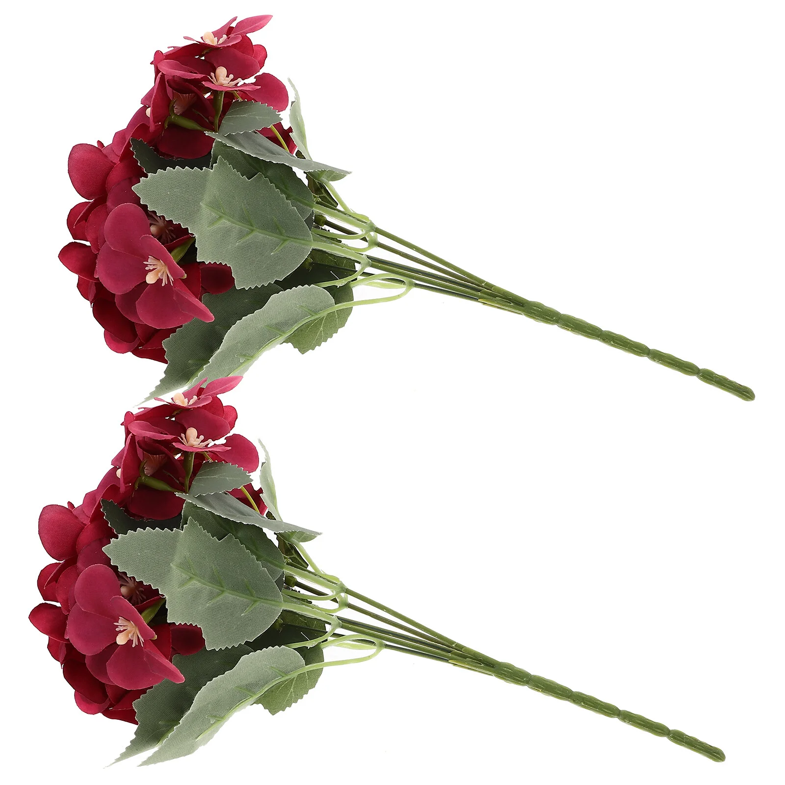 

2 Pcs Flowers Artificial Faux Realistic Fake Floral Bouquet Wedding Decorations Ceremony Plastic Home Crabapple