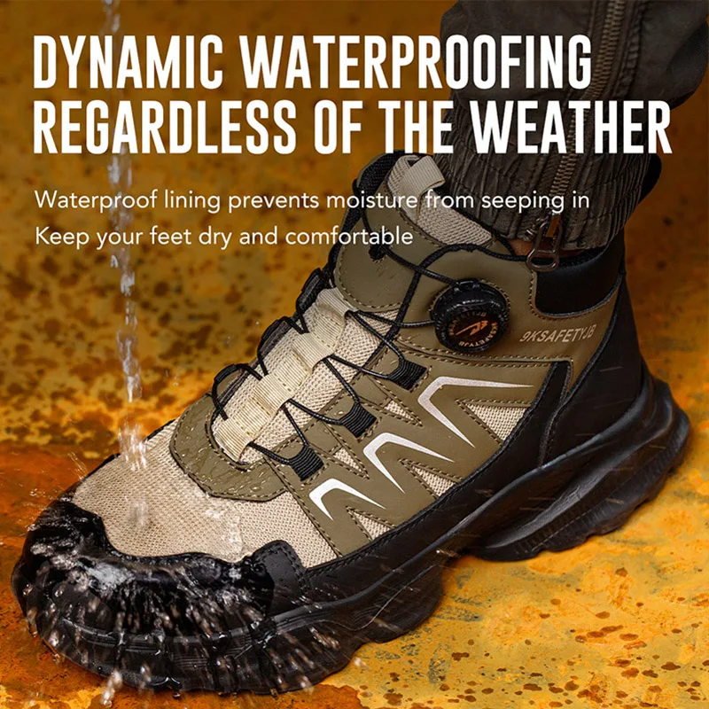 Мужские защитные ботинки бренда Waliantile устойчивые к проколам рабочие туфли без