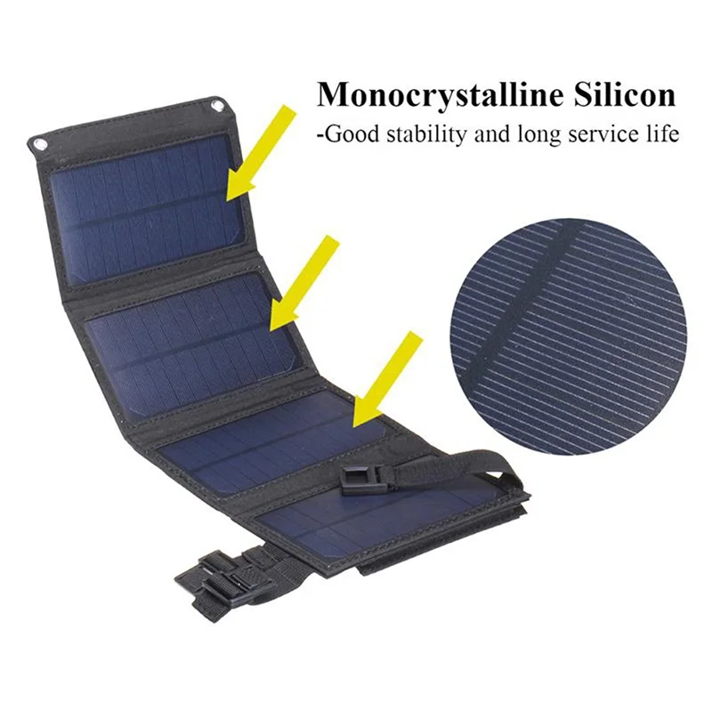 foldable outdoor travel portable solar charger for phone battery hiking camping usb 5v solar panel emergency portable power cell free global shipping