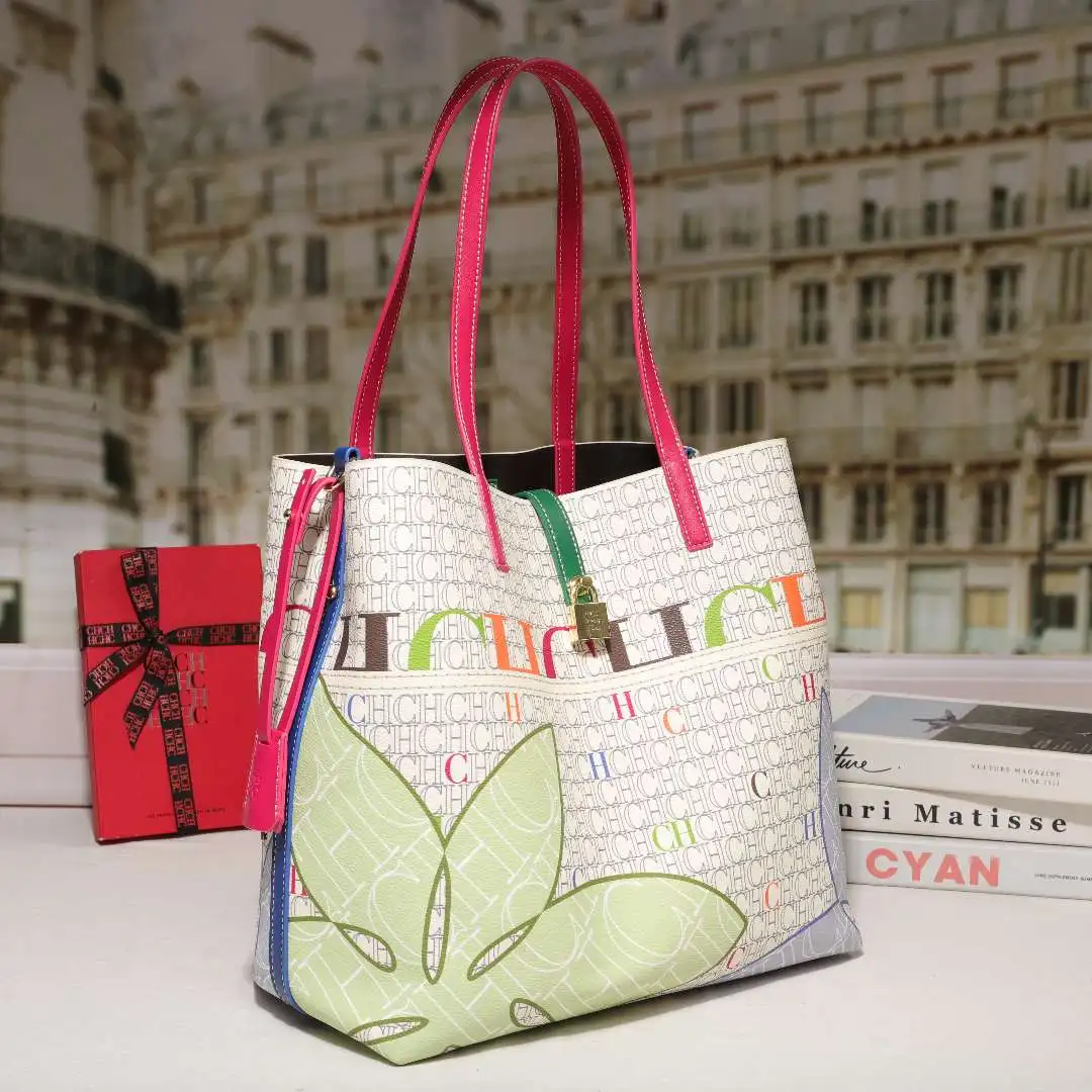 Большая сумка-мешок с изысканным цветовым принтом Модный ручной дизайн и большая