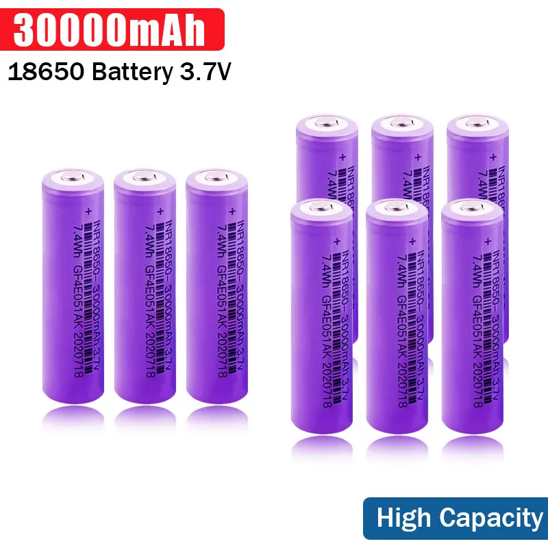 

NewOriginal 30000mAh Battery 18650 Battery Rechargeable 18650 3.7v Lithium Rechargeable Batteries For Sony Toys Tools Flashlight