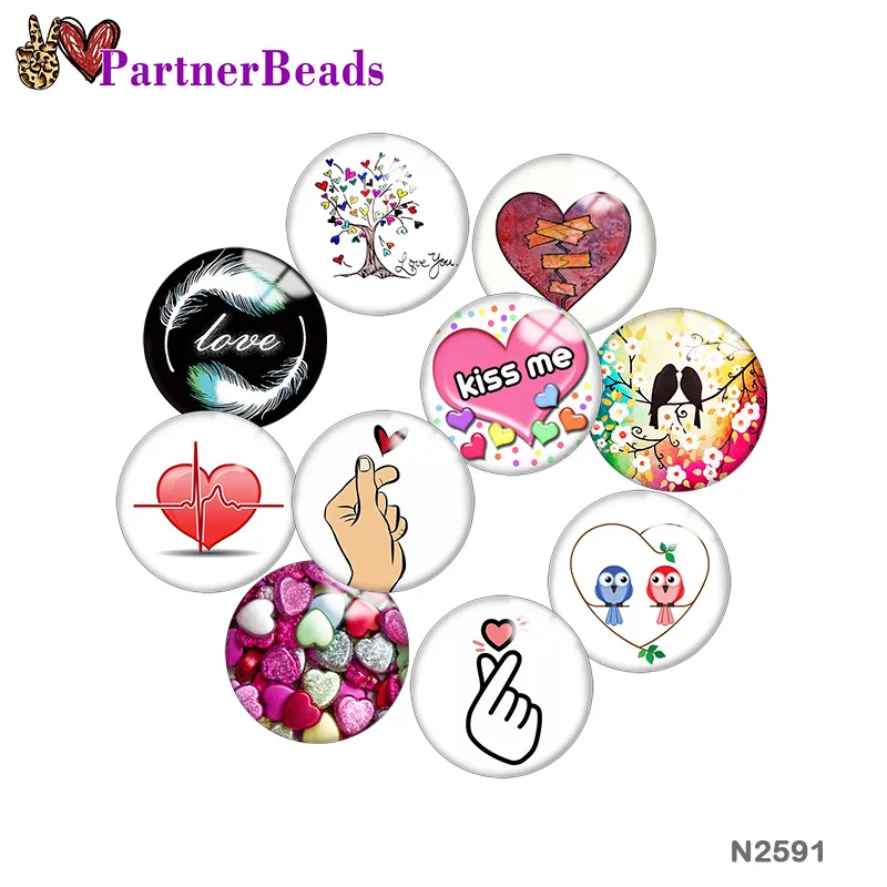 

Любовь картина Печать Металлические DIY кнопки аксессуары Подходит сумка шляпа одежда обувь N2591