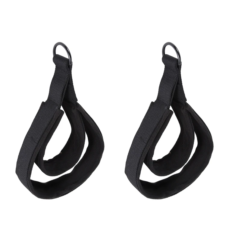 

2PCS Pilates Double Loop Straps,Feet Fitness Equipment Straps, Yoga Pilates Double Loop Straps Padded D-Ring Ankle Strap