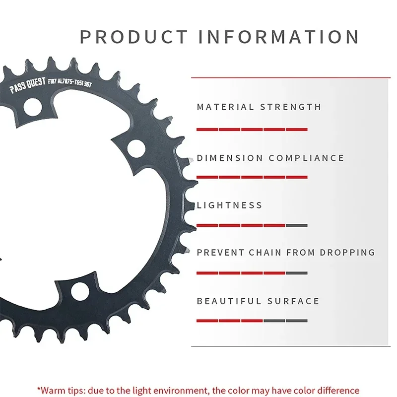 PASS QUEST 107BCD Звездочка для Sram Forcel CRANK 36T 38T 40T 42T 44T 46T 48T 50T 52T велосипедная цепь F107mm BCD