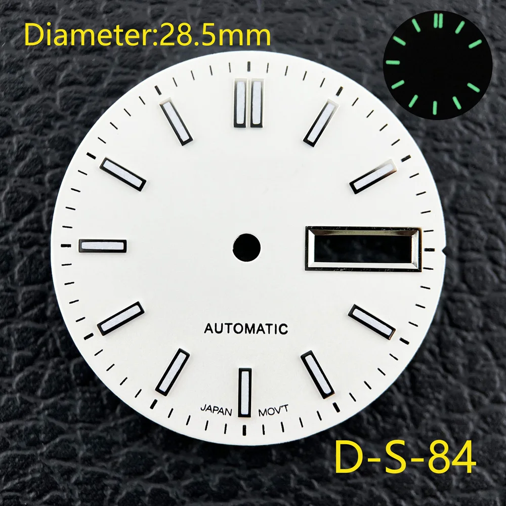 28.5mm SKX007 Dial Modified Green/Blu Luminous Dial Fit NH35 H36 Movement 3/3.8 O'clock With S Logo