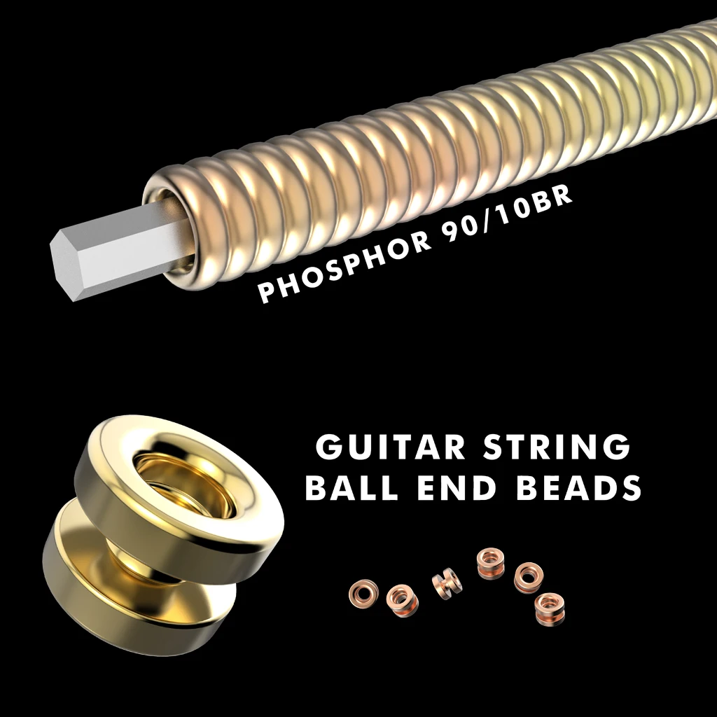 NAOMI NA-G2 Acoustic Guitar Strings Phosphor Bronze Coating Classical 011-052 Extra Light String Guitar Strings Accessories enlarge