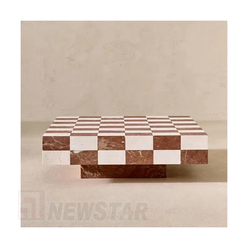 Newstar Rojo Alicante красный натуральный мрамор квадратный журнальный столик шахматный столик белого цвета современный мраморный журнальный столик (art.: 3920d326fb2ba) - 3920d326fb2ba