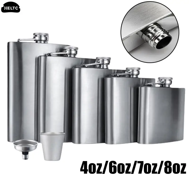 1 шт. плоская фляжка 4 5 6 7 8 унций портативная Мини из нержавеющей стали для ликера