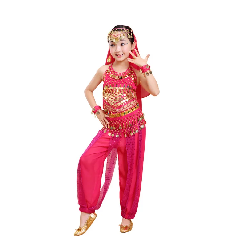 Детский Восточный танцевальный костюм для девочек индийский танца живота 6