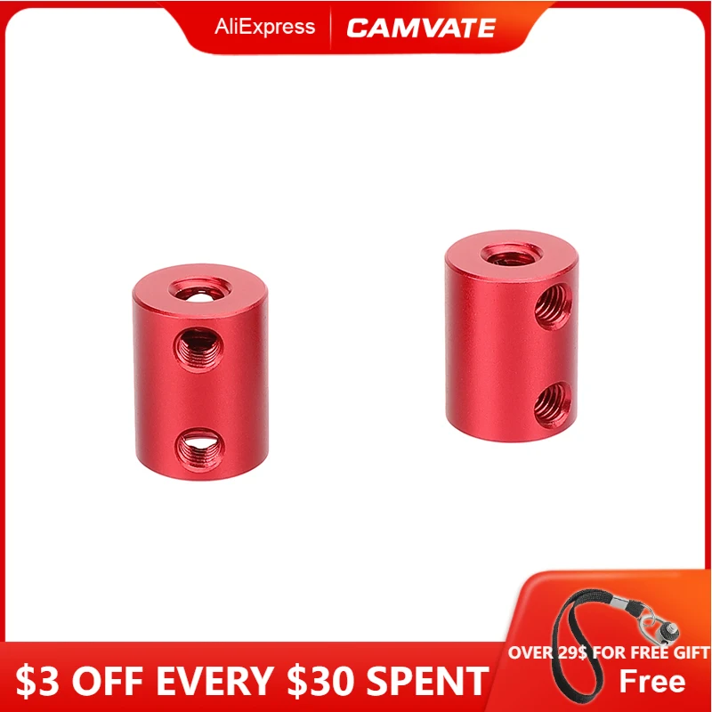 

Стандартный 15 мм микро-стержень CAMVATE длиной 20 мм с 1/4-20 отверстиями для резьбы (красные 2 шт.) для фотографических аксессуаров