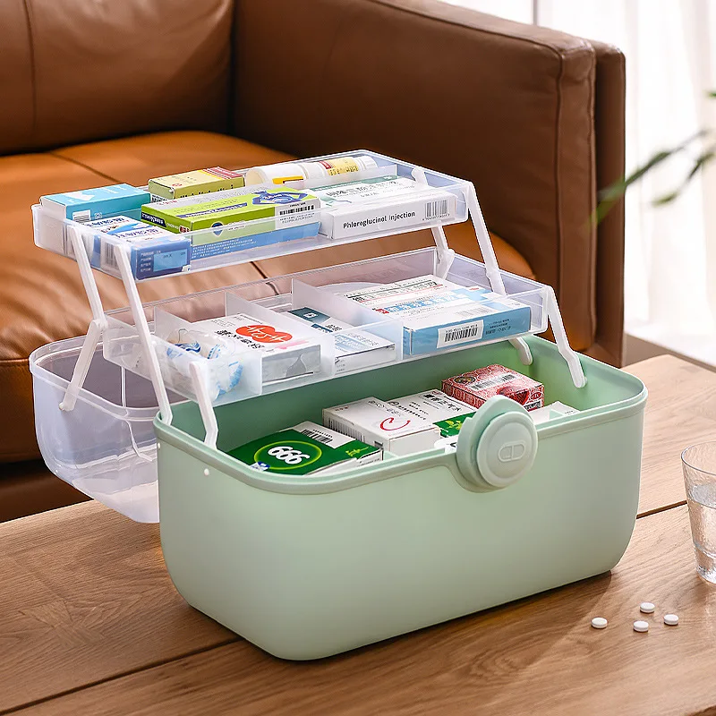 

3 Layers First Aid Kit аптечка Organizer for Small Things Portable Storage and Organizer Useful Medicine Boxes for Home