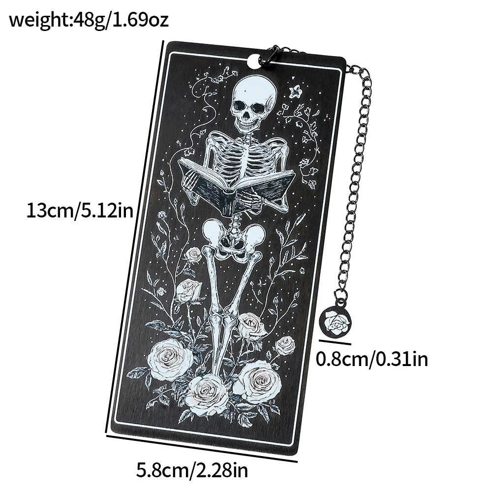 

Металлические закладки для чтения в форме черепов