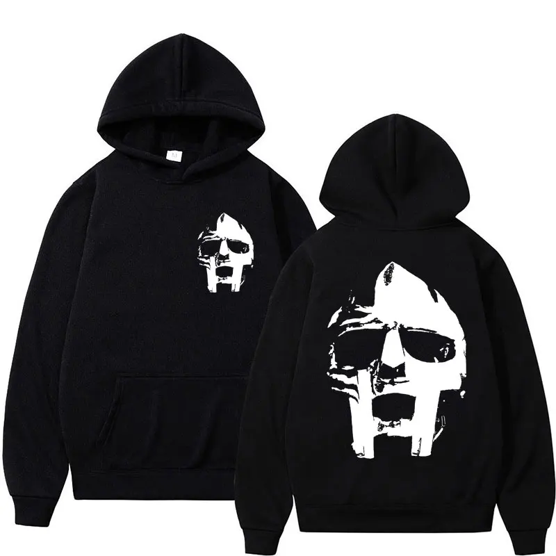 Rapper Mf Doom Music Album Hoodies Madvillain Metal Vintage Harajuku Pullover Men's Hip Hop Gothic Punk Oversized Tracksuit Male