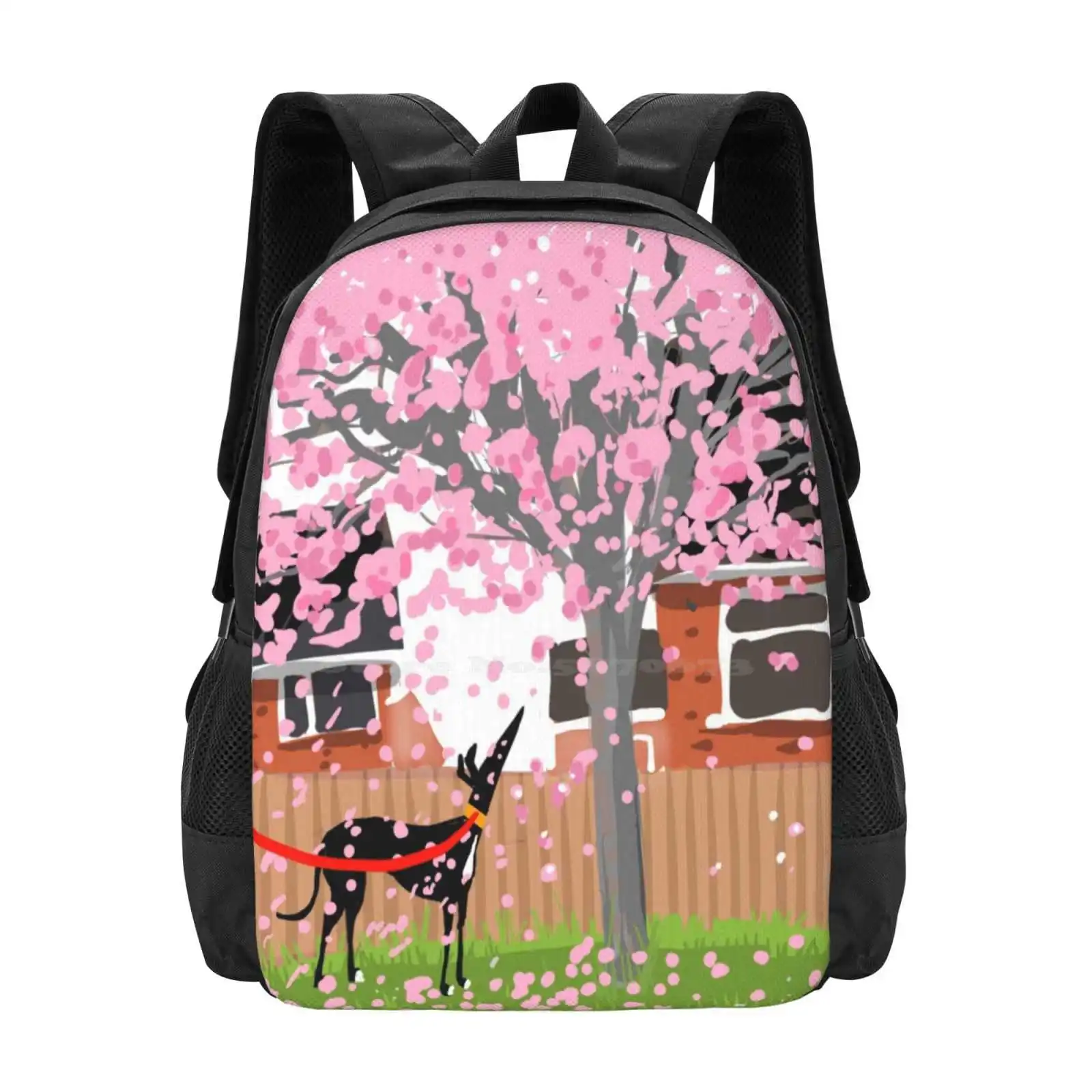 

Школьный портфель Blossom Hound, вместительный рюкзак для ноутбука, с рисунком цветущего вишни