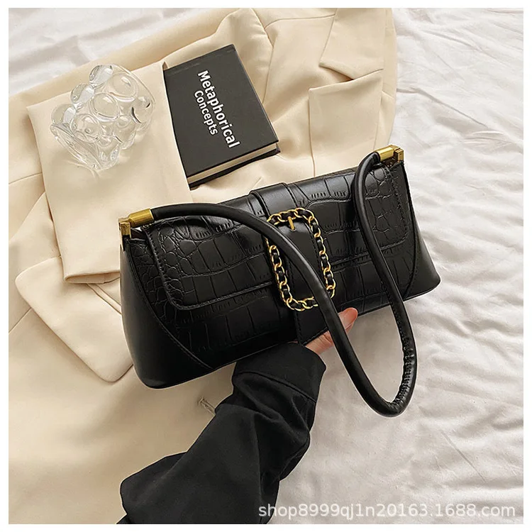 

Fashion Underarm Small Square Bag Women's Texture Stone Pattern Casual Stick Advanced Small Handheld Shoulder Bag