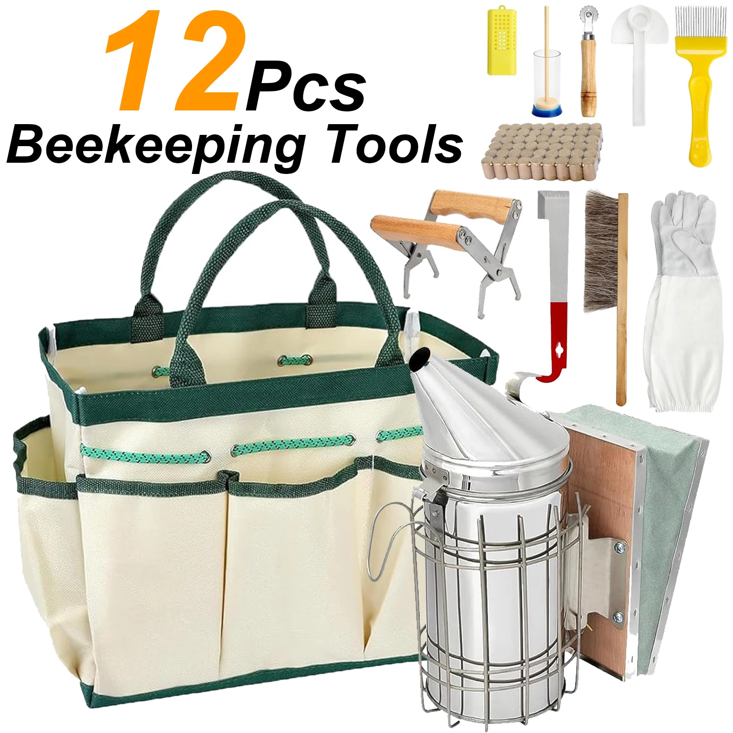 

Набор инструментов для пчеловодства из 12 предметов