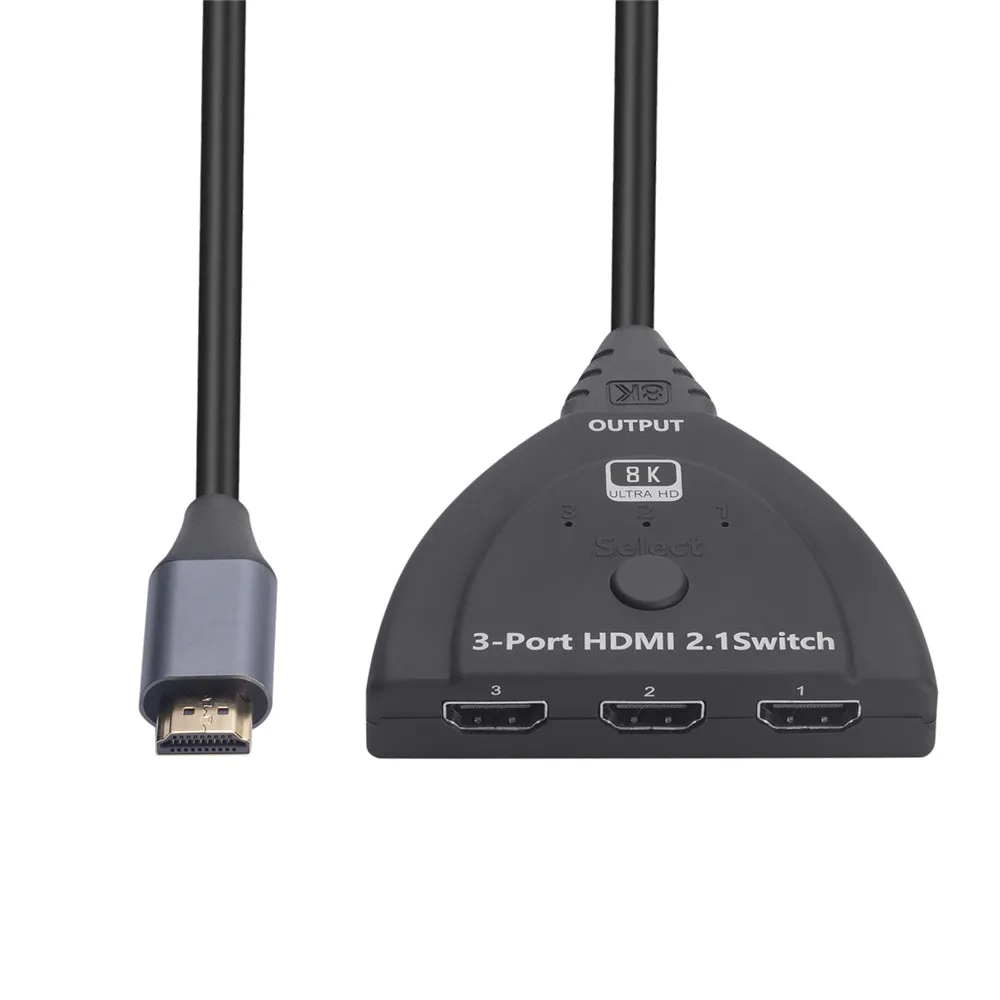 

Высокоскоростной коммутатор 8K 60 Гц HDMI 2,1, 4K 120 Гц 48 Гбит/с, 3 порта