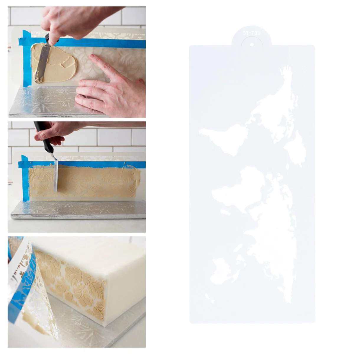 

Cake Stencils Lacemold Flower Stencil Baking Buttercream White Large Silicone Wedding Template Templates Floral Decorating
