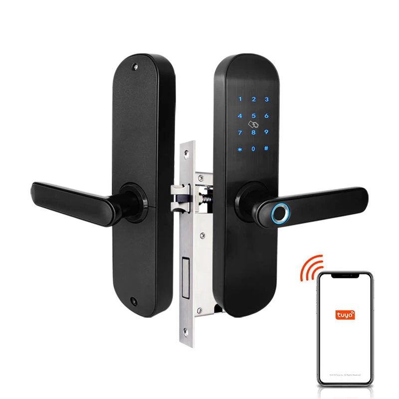 

Biometric Fingerprint Smart Door Lock via Tuya APP Bluetooth Remote Unlock /Fingerprint Unlock/Key/ Password/ IC Card