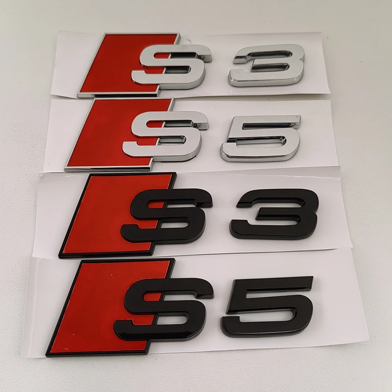 3D ABS хромированный Черный Автомобильный задний багажник значок наклейки для Audi S3