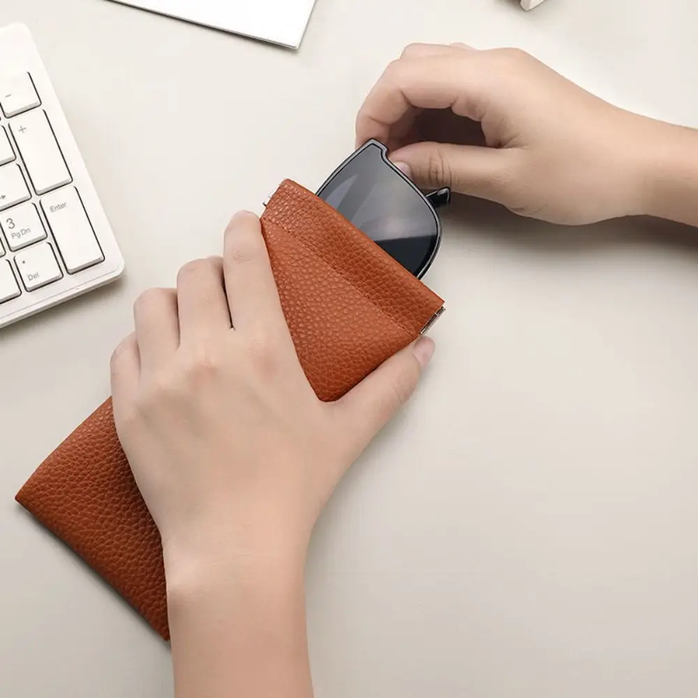 Однотонная самозакрывающаяся сумка для очков Водонепроницаемая мини-косметичка