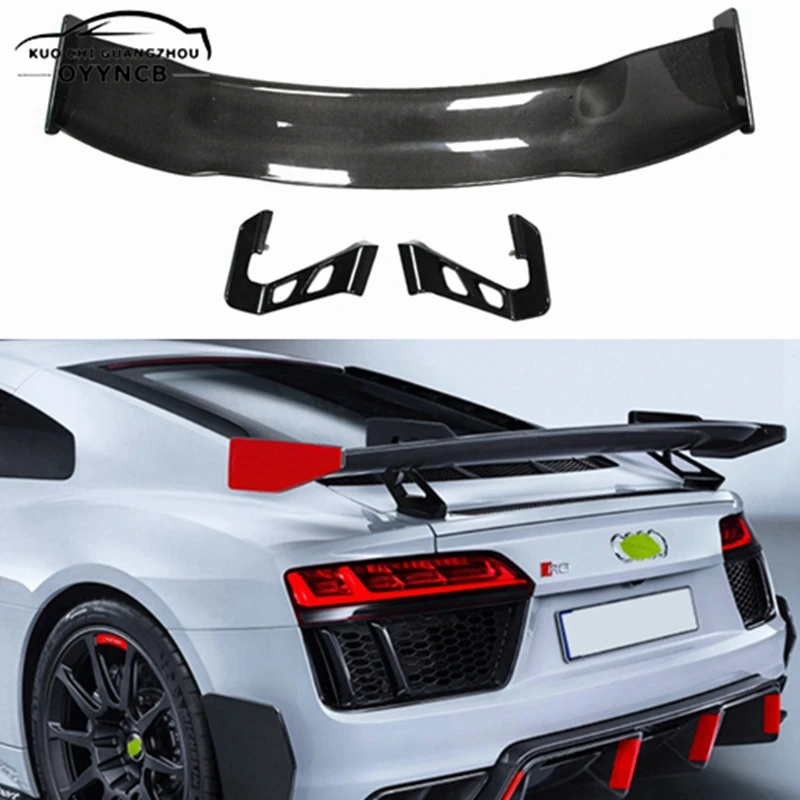 

High Quality REAL Carbon Fiber Spoiler For Audi R8 V8 V10 GT 2007 2008 2009 2010 2011 2012 2013 2014 2015 Wing Lip Spoilers