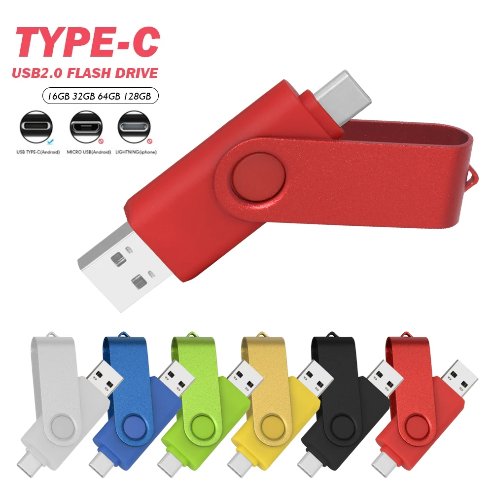 

USB-флеш-накопитель 2 в 1 для Android, 64/32/16/4/8 ГБ