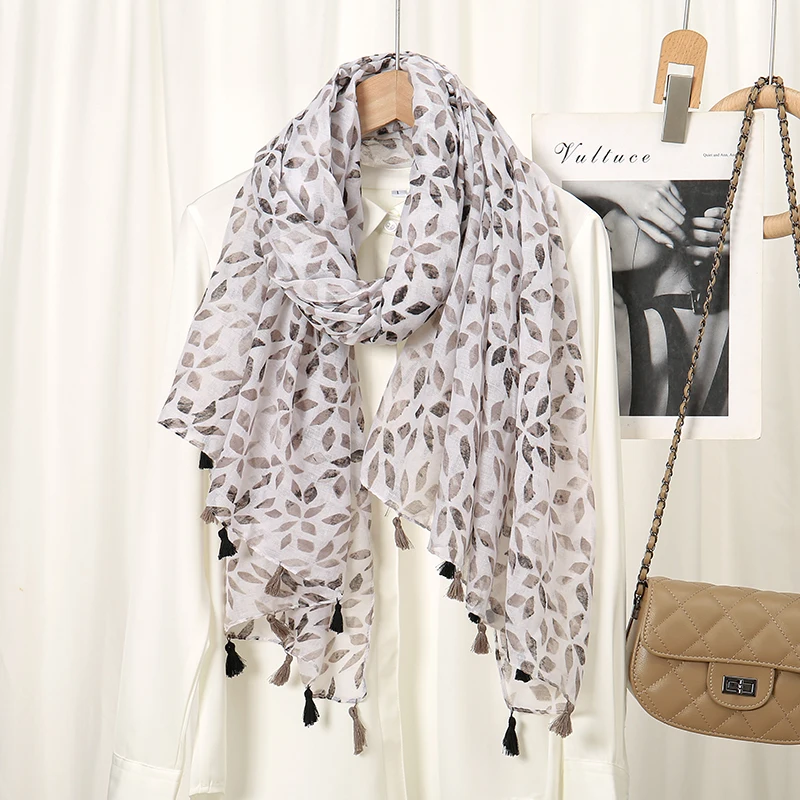 Новейший длинный шарф шаль из вискозы и хлопка хиджаб для женщин новый дизайн