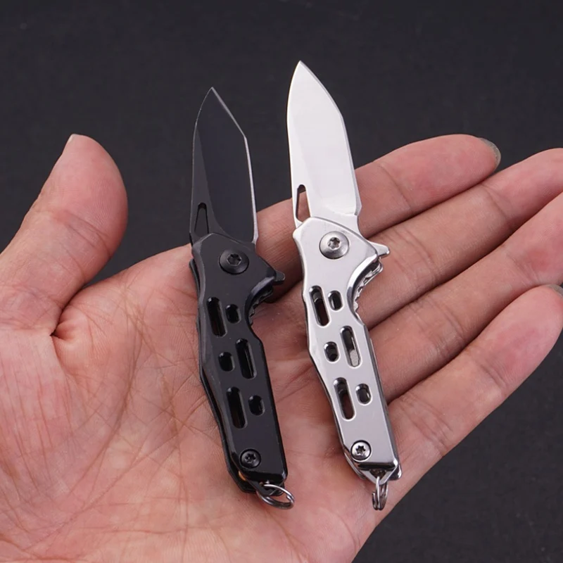 

Mini Multifunctional Outdoor Folding Knife Zipper Knife Utility Knife Outdoor Survival EDC Gadget Keychain Pendant Pocket Knife