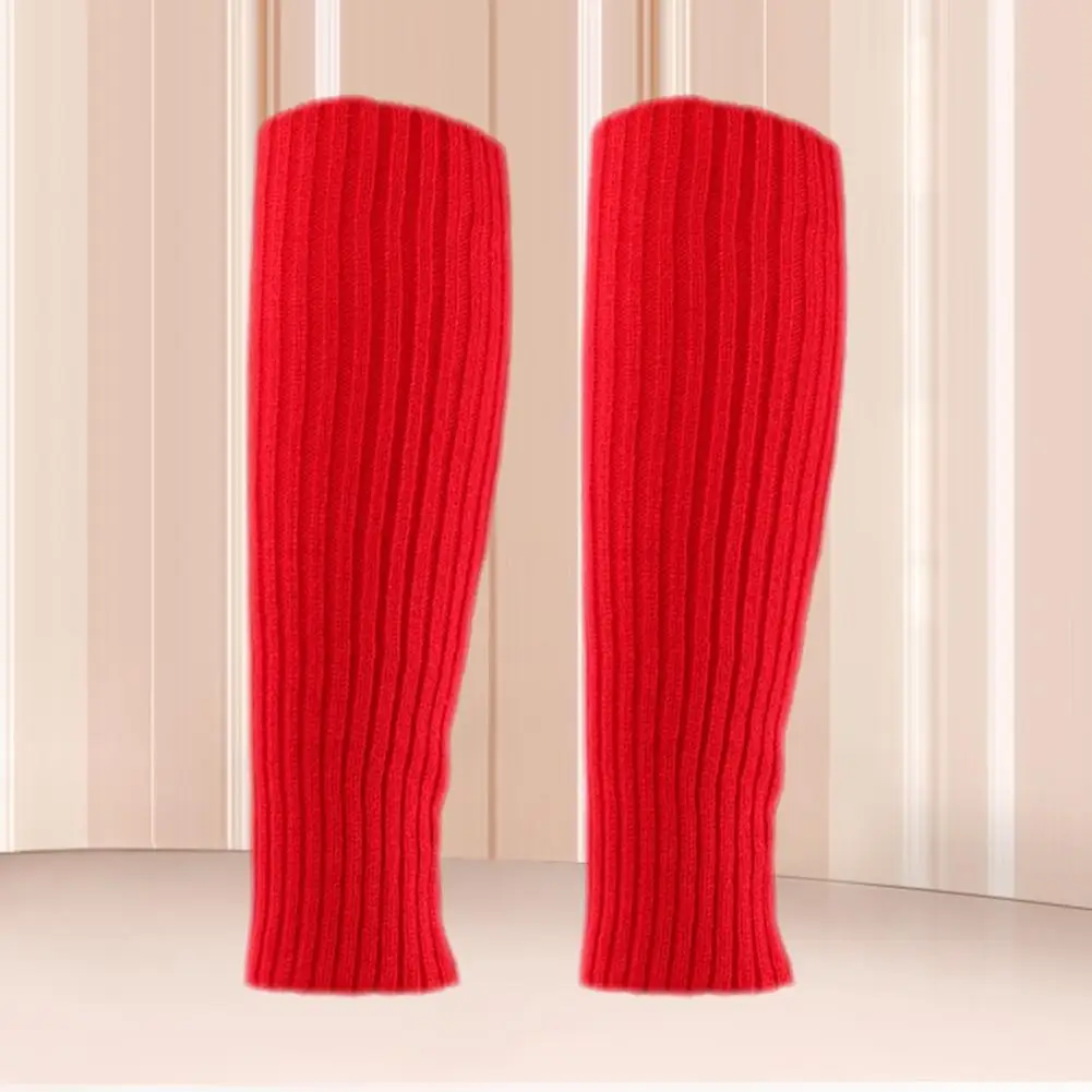 

Useful Fits Well Acrylic Fiber Knitted Warm Thigh High Footless Socks Knit Leg Warmers Ribbed Knitted Long Socks 1 Pair