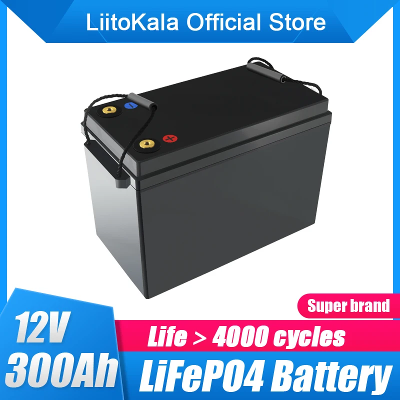 

LiitoKala 12.8V 200Ah 280Ah 300Ah LiFePO4 Power Batteries 3000 Cycles For 12V RV Campers Golf Cart Off-Road Off-grid Solar Wind