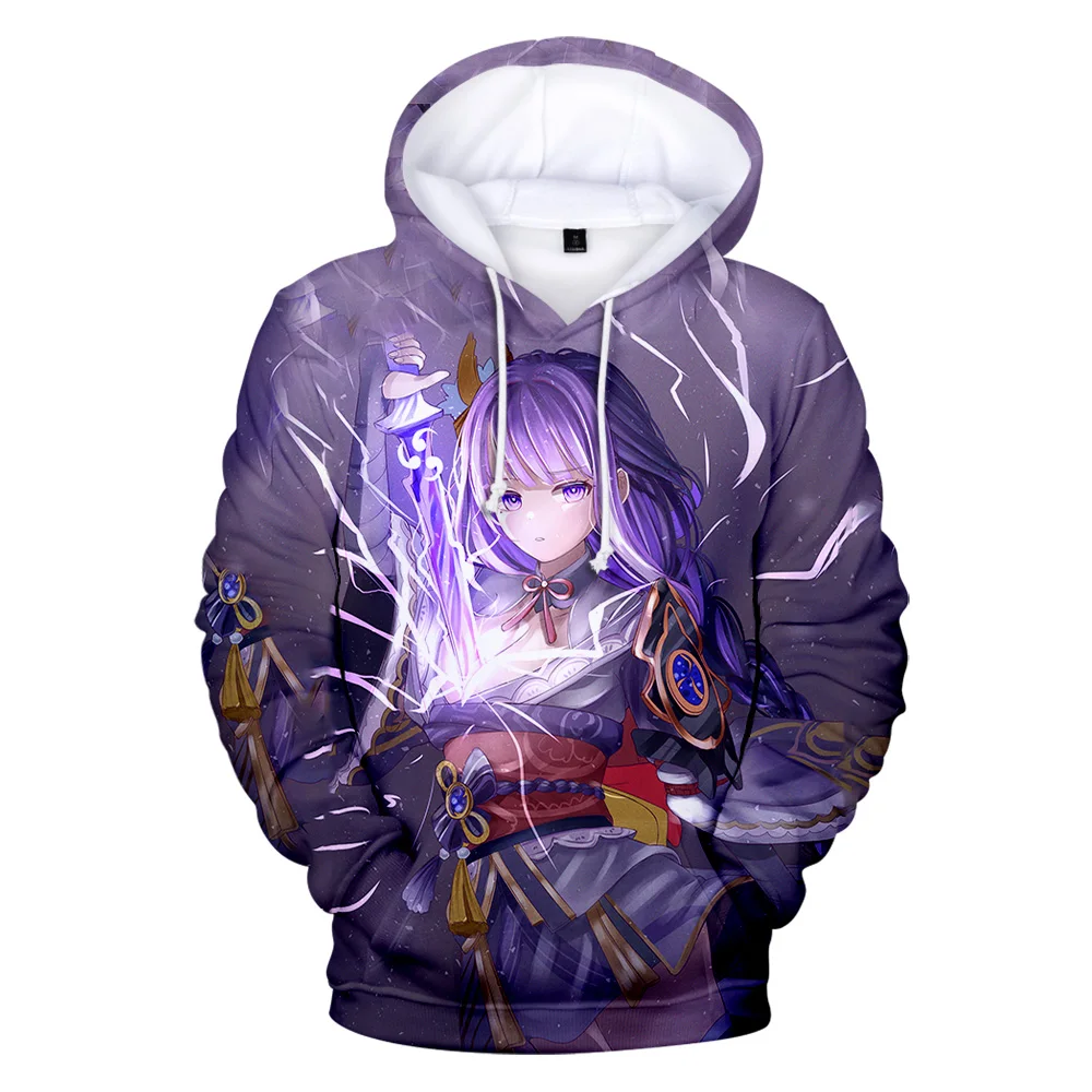 

Kawaii Genshin Impact Raiden Shogun 3D Printed Hoodies Sweatshirts Men/Women Youthful Sweatshirt Adult/Child Hoodies