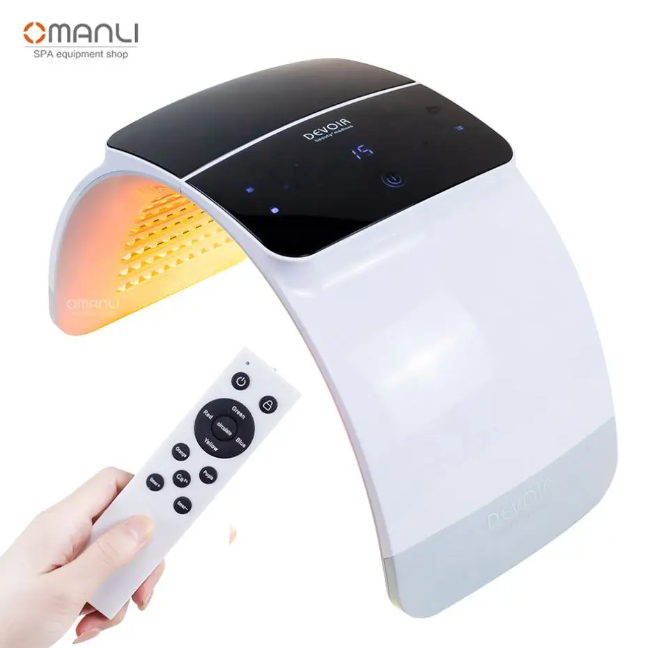 

7 Color LED Photon PDT Face Light-Therapy Mask Skin Tightening Beauty Machine Facial For Back Acne Anti-Aging