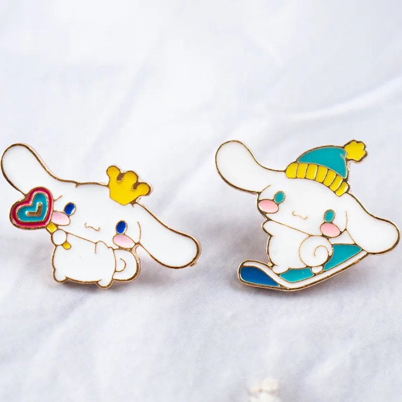 

Big Ear Jade Gui Dog Brooch Lapel Button Pin Accessories Fashion Sweater Cardigan Cute Alloy Brooch Kids Clothes Decoration